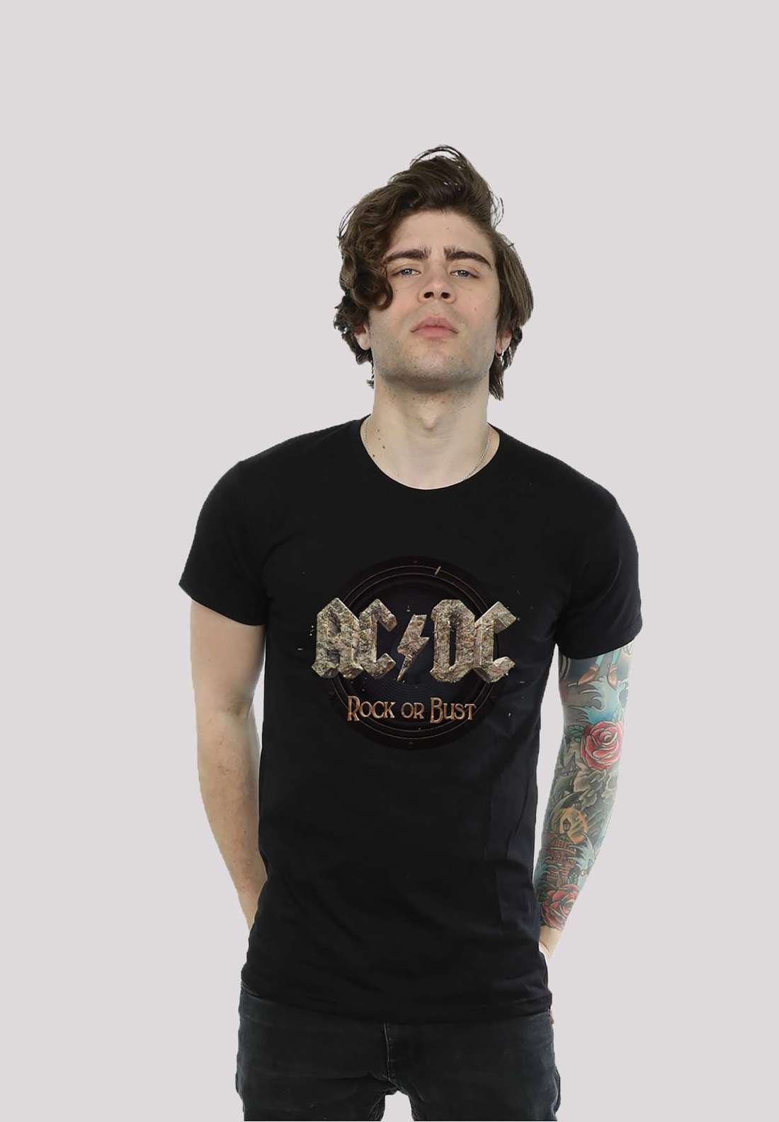 футболка ACDC Rock or Bust für Kinder & Herren