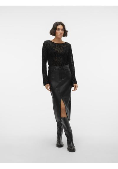 Юбка из искусственной кожи VMVERI HR CALF PL SKIRT NOOS