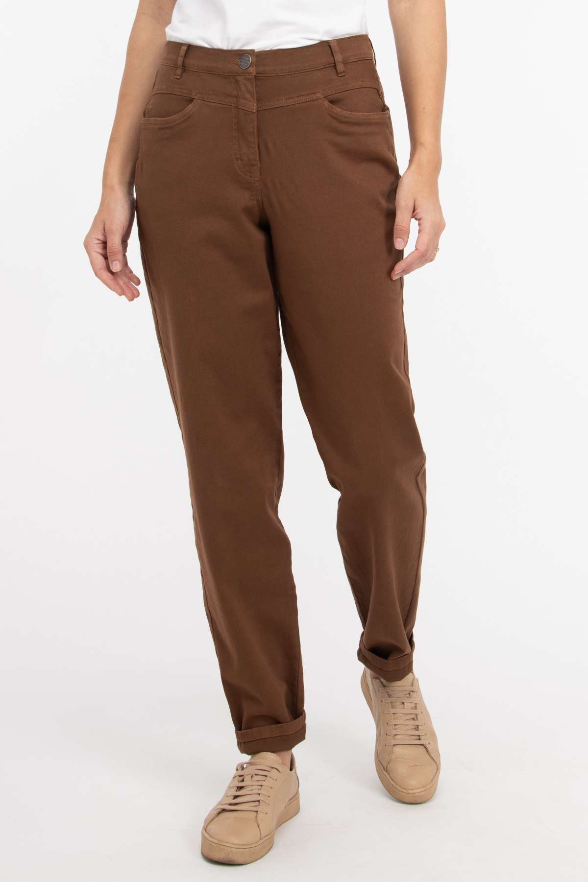 Брюки из ткани с искусной старинной окраской. Stoffhose