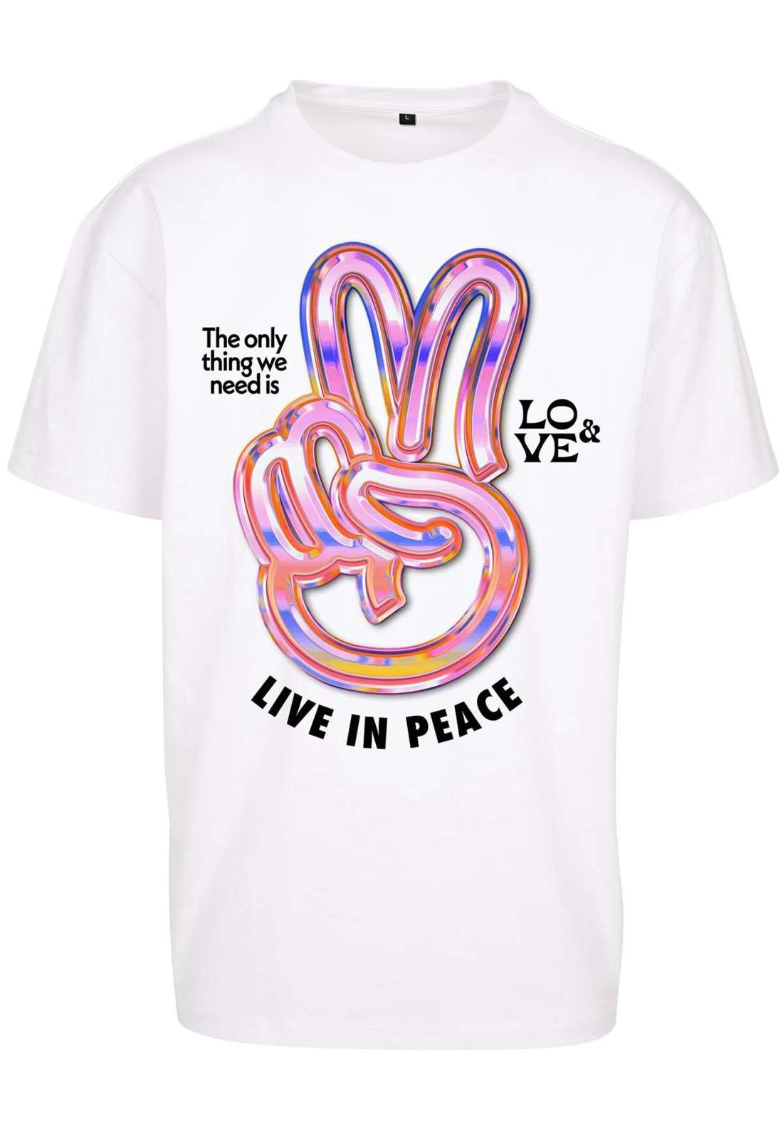 Рубашка с коротким рукавом Unisex Live in Peace Oversize Tee