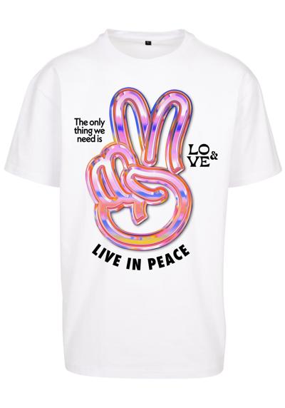 Рубашка с коротким рукавом Unisex Live in Peace Oversize Tee