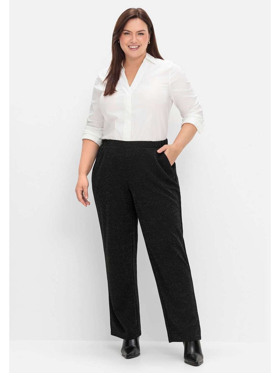 Тканевые брюки с пристегивающимся поясом Große Größen