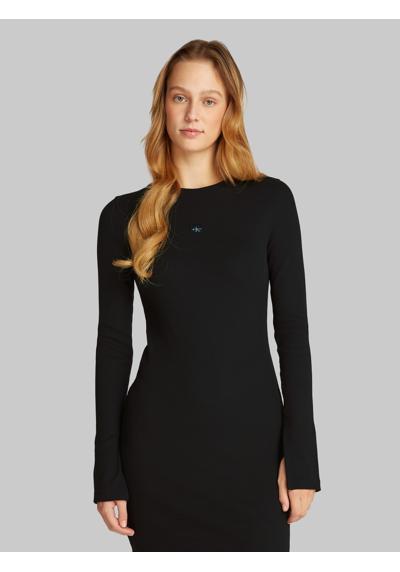 Платье макси с логотипом WOVEN LABEL RIB SHORT DRESS