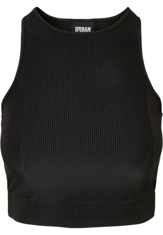 Спортивный бюстгальтер Urban Classics Damen Ladies Cropped Shiny Rib Top