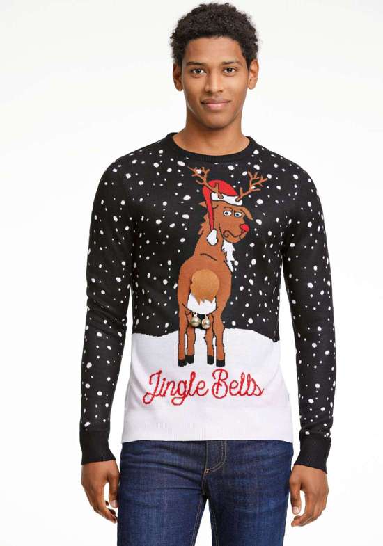 Вязаный свитер в новогоднем образе