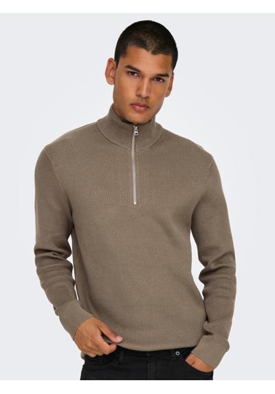 Вязаный свитер ONSPHIL REG 12 STRUC HALF ZIP KNIT NOOS