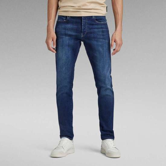 Джинсы узкого кроя с отличной стиркой и эластаном. 3301 Slim