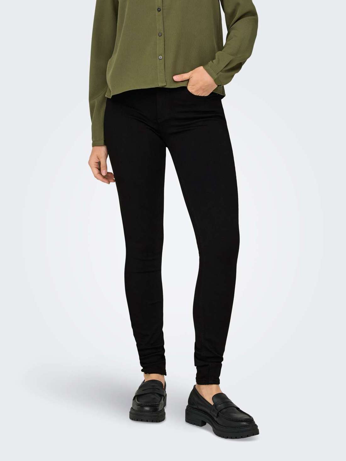 Джинсы скинни ONLBLUSH MID SK 4EVERBLK DNM SOO796 NOOS