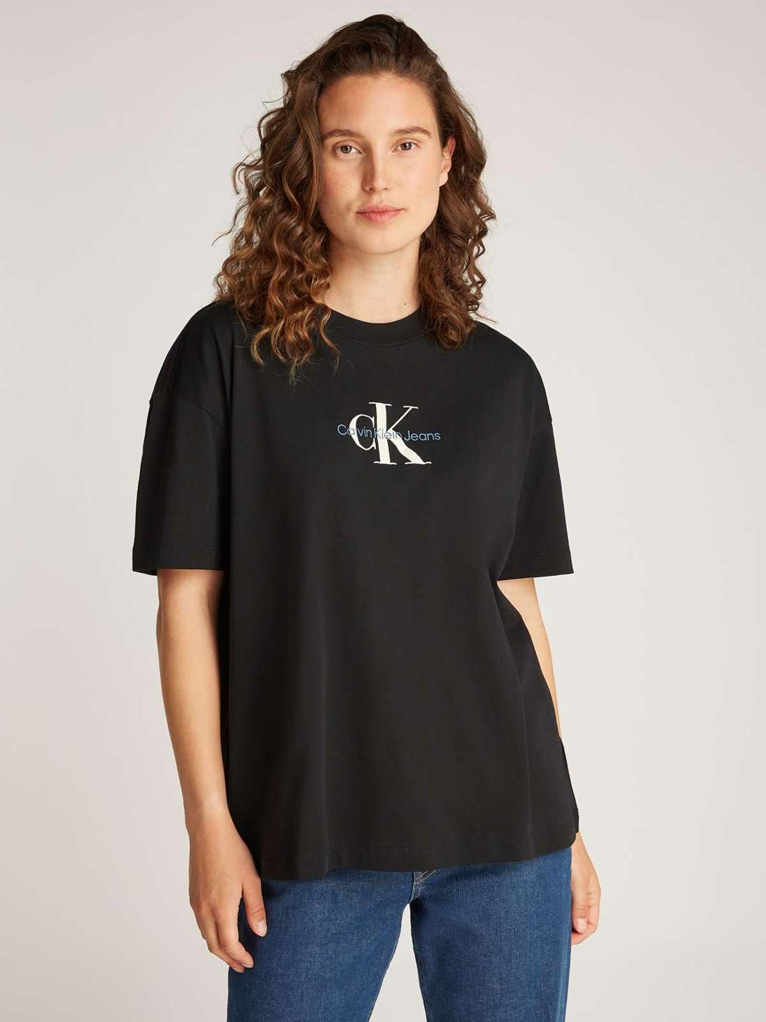 Футболка с логотипом TEXTURED MONOLOGO BOYFRIEND TEE