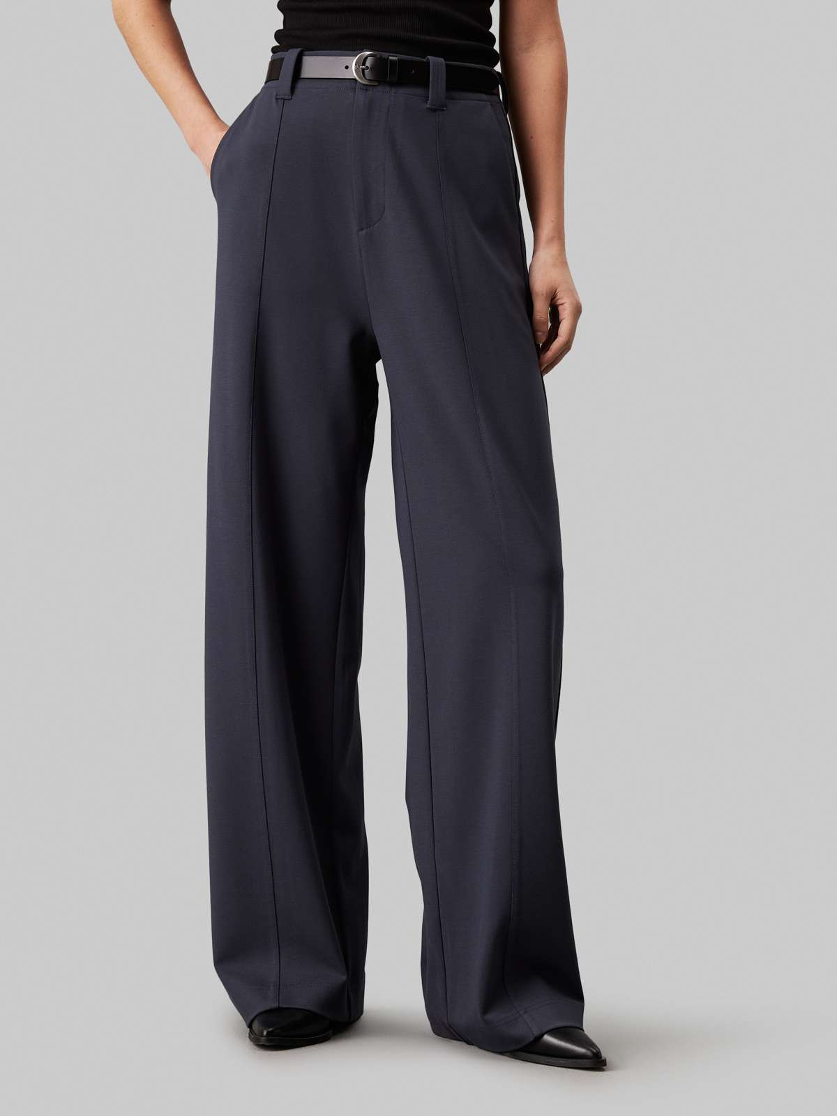 Плиссированные брюки с нашивкой-логотипом LOOSE MILANO PANT