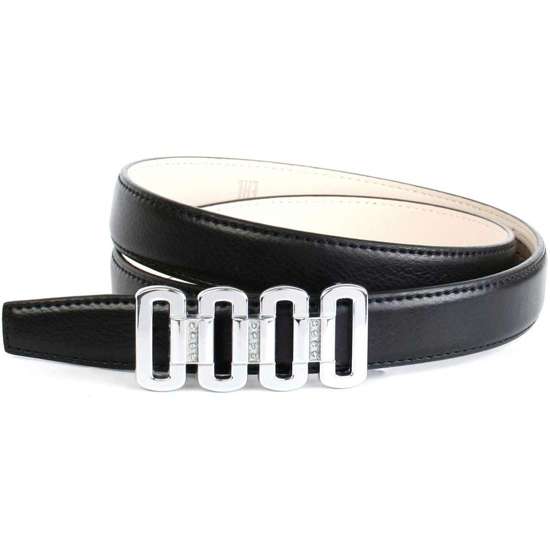 Кожаный ремень с застежкой, усыпанной стеклянными кристаллами