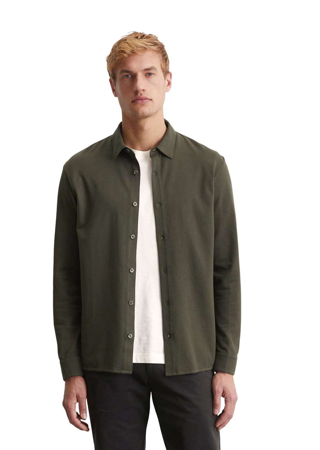 Рубашка поло с длинными рукавами aus Bio-Baumwolle mit Elasthan