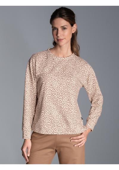 толстовка TRIGEMA Sweatshirt mit Allover-Leo-Print