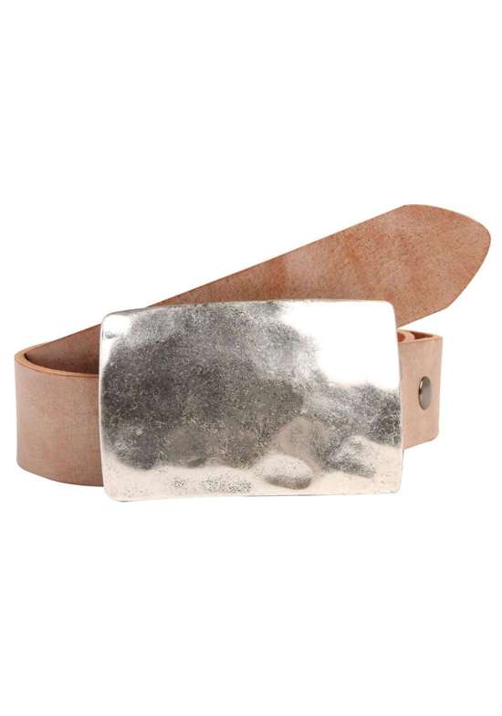 Кожаный ремень со сменной застежкой. Rechteck Gehämmert