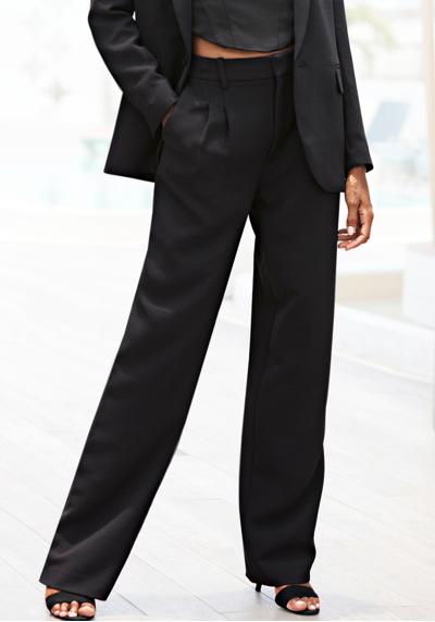 Костюмные брюки в деловом стиле, элегантные тканевые брюки с карманами и складками.