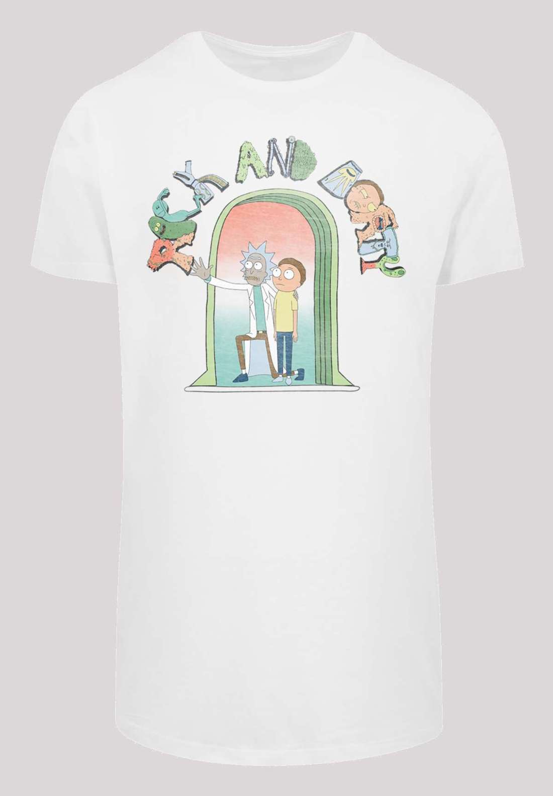 Рубашка с коротким рукавом Herren Rick And Morty Icon Doors with Shaped Long Tee