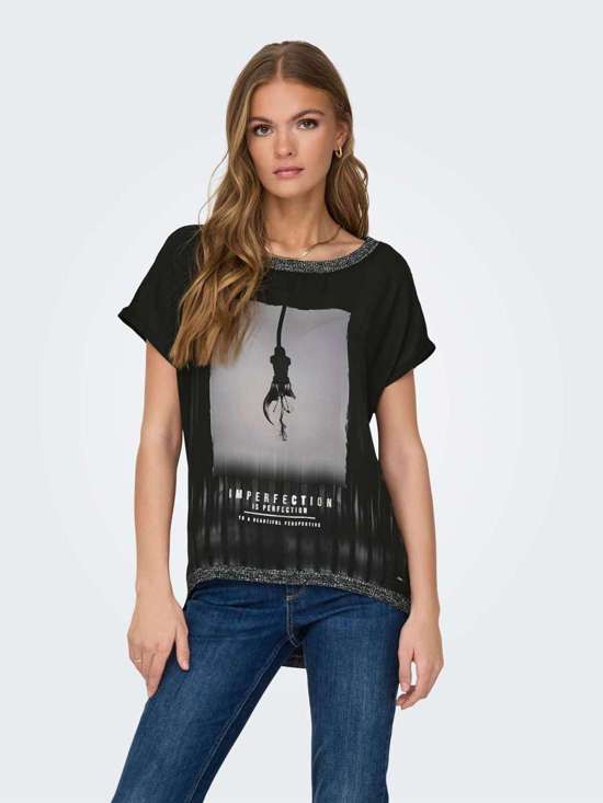 Рубашка с коротким рукавом ONLMICKELA S/S PHOTO TOP BOX JRS