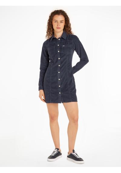 Вельветовое платье из модного вельветового материала. TJW SLIM LS WASHED CORD DRESS