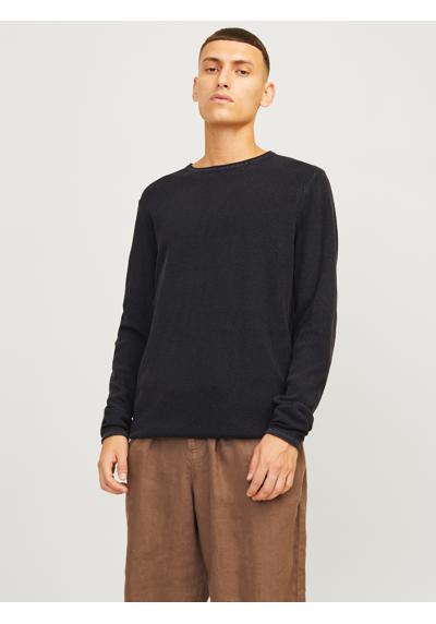 Свитер с круглым вырезом и эффектом потертости. JJDEAN KNIT CREW NECK AW24