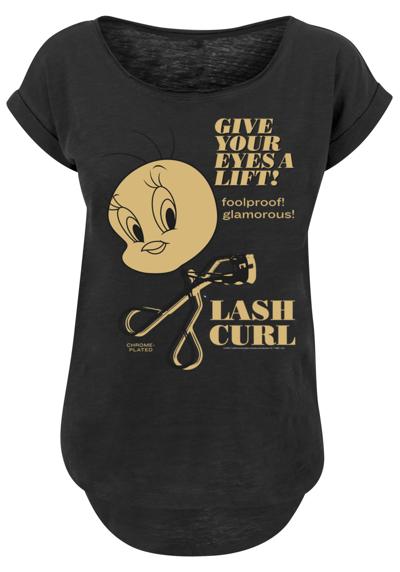Рубашка с коротким рукавом Damen Tweety Lash Curls with Ladies Long Slub Tee