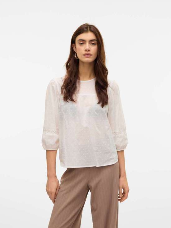Блузка с длинными рукавами VMTRINE 3/4 LACE TOP WVN GA NOOS