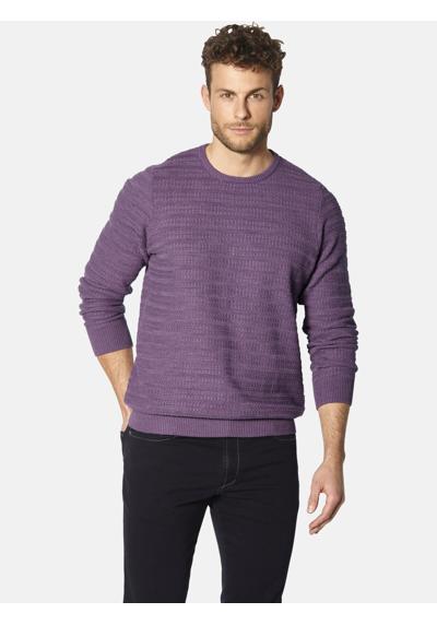 Свитер с круглым вырезом и структурированным узором Pullover FLOREVARA