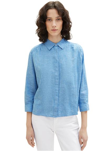 Блузка-рубашка, планка на потайных пуговицах