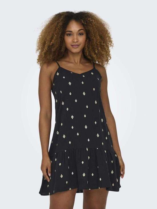 Платье-спагетти с воланом ONLNORA LIFE STRAP V-NECK DRESS PTM