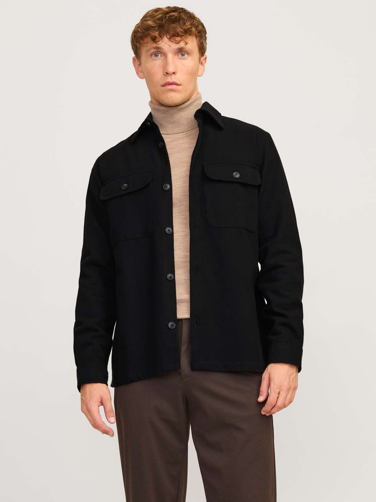 Рубашка с длинным рукавом JPRRAYMOND MELANGE SOLID LS OVERSHIRT SN