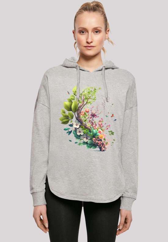 Толстовка с капюшоном Baum mit Blumen Oversize Hoodie