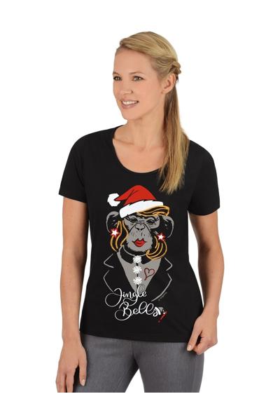футболка TRIGEMA T-Shirt mit Weihnachts-Motiv