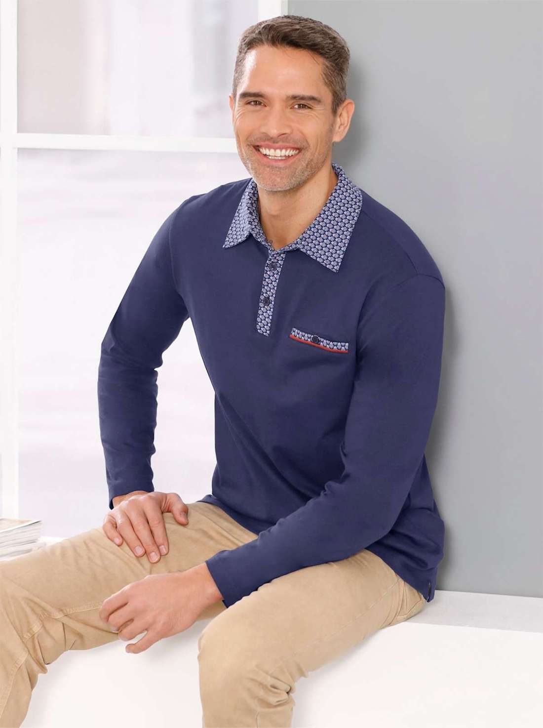 рубашка поло Langarm-Poloshirt