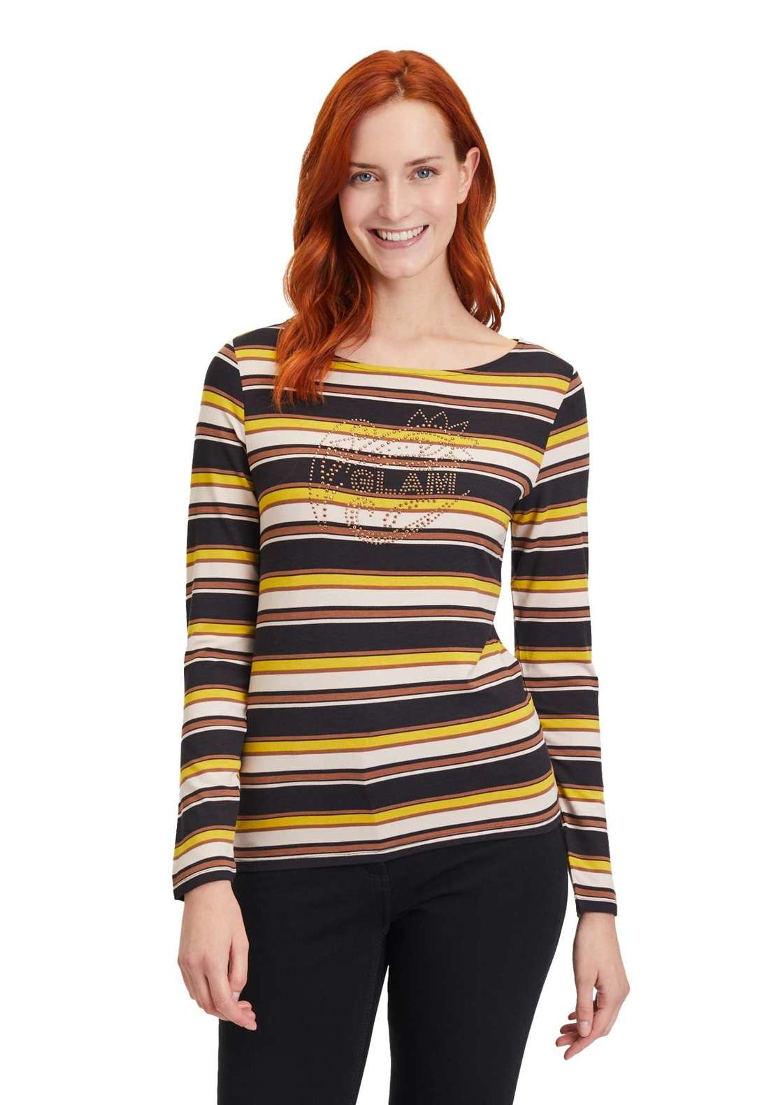 Рубашка с коротким рукавом Ringelshirt mit U-Boot-Ausschnitt