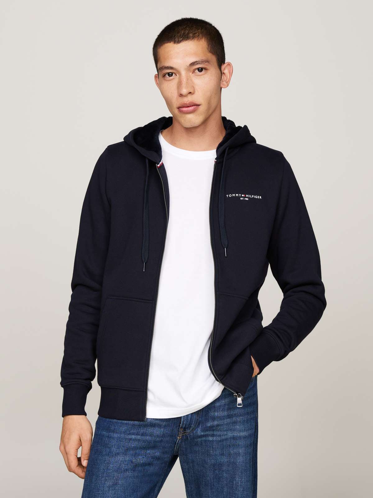 Толстовка с капюшоном TOMMY LOGO FUR LINED HOODY