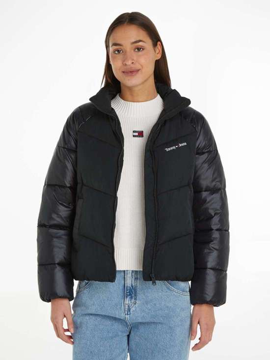 Стеганая куртка с фирменным лейблом Tommy Jeans TJW TONAL BLOCKING PUFFER