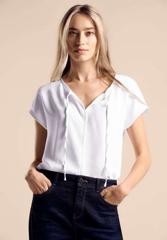 Топ-рубашка с лентами