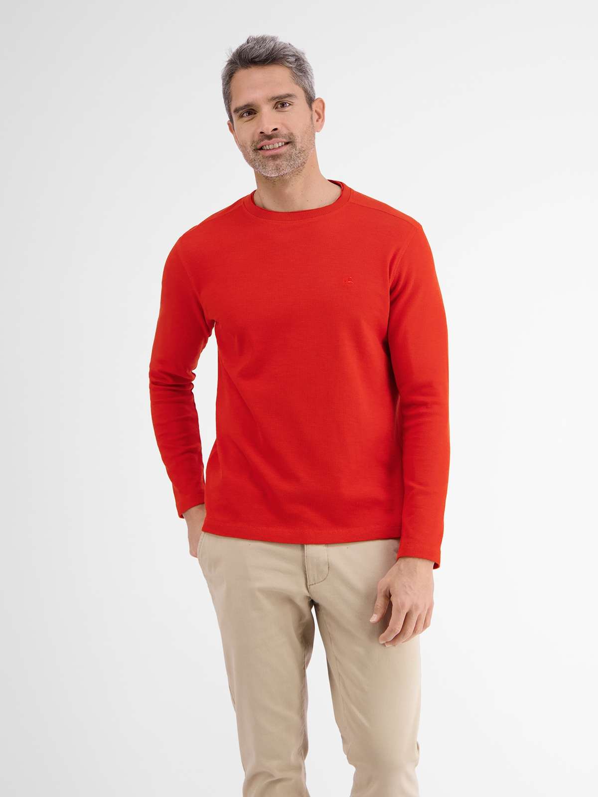 Рубашка с длинным рукавом LERROS Longsleeve in Strukturqualitat