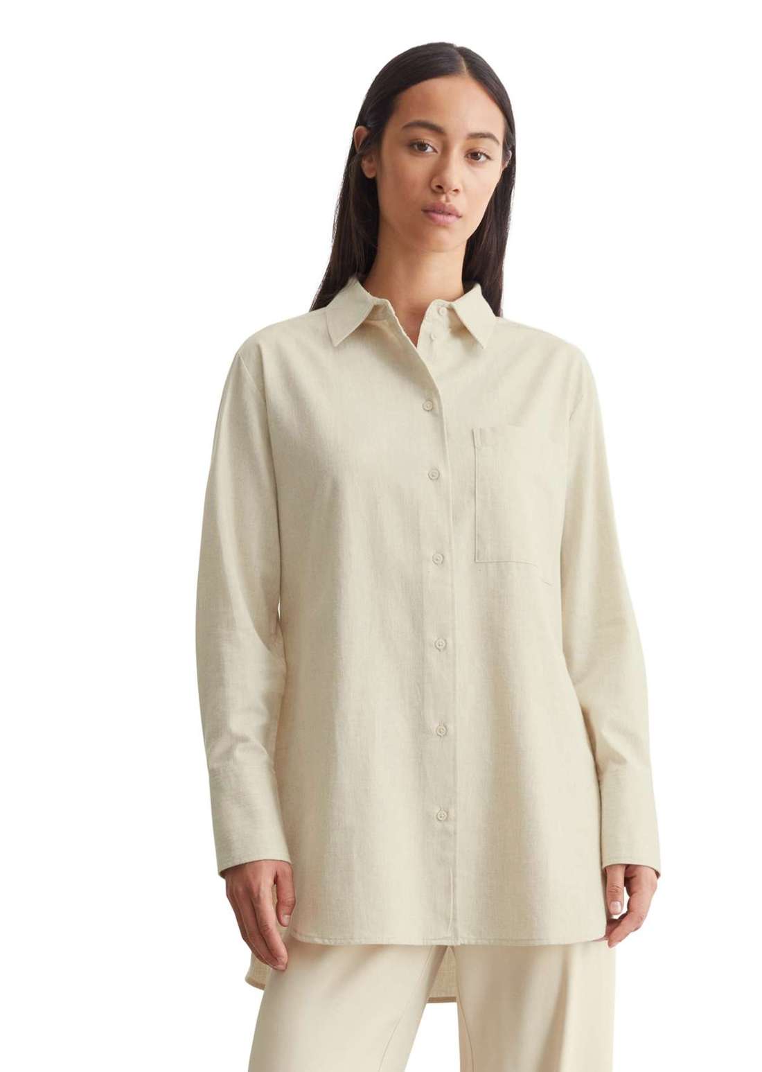 Блузка с длинными рукавами aus weichem Baumwoll-Flanell