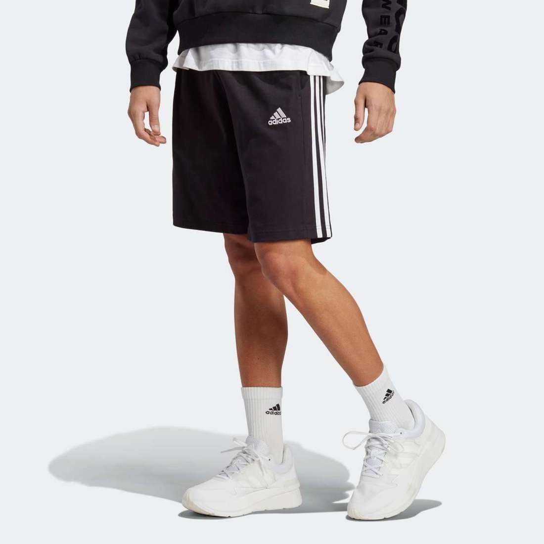 шорты ESSENTIALS SINGLE JERSEY 3-STREIFEN