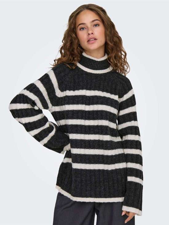 Свитер с высоким воротником MILEY L/S LONG STRIPE PULLOV KNT NOOS