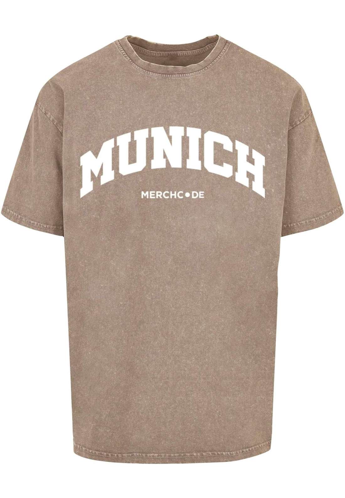 футболка Herren Munich Wording - Acid Washed Oversize Tee