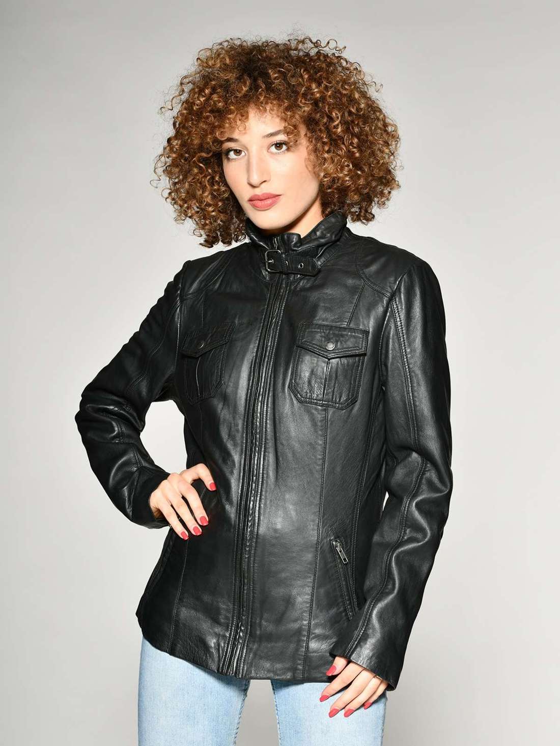 Кожаная куртка Cat