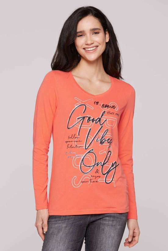 Рубашка с длинным рукавом из хлопка