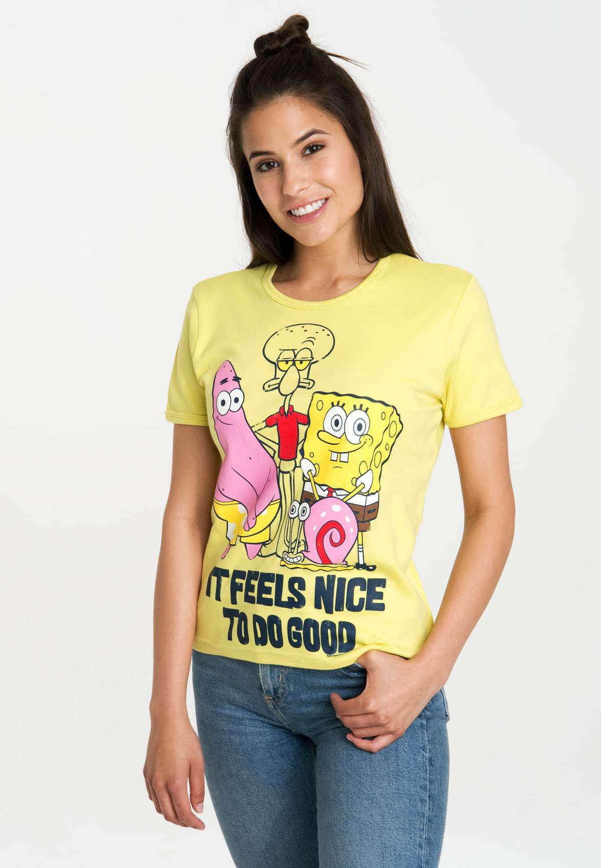 Футболка с лицензионным оригинальным дизайном Spongebob - It Feels Nice