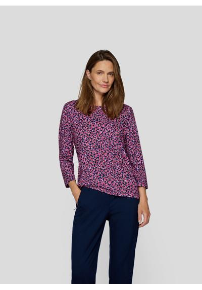 Рубашка с принтом Elegantes Shirt mit farbenfrohem Blatter-Design