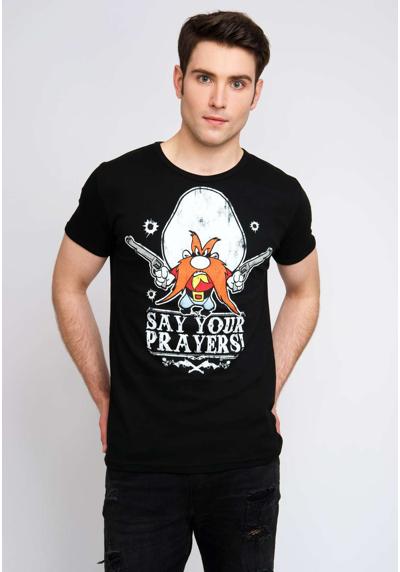 Футболка с классным ретро-принтом Looney Tunes - Yosemite - Prayer