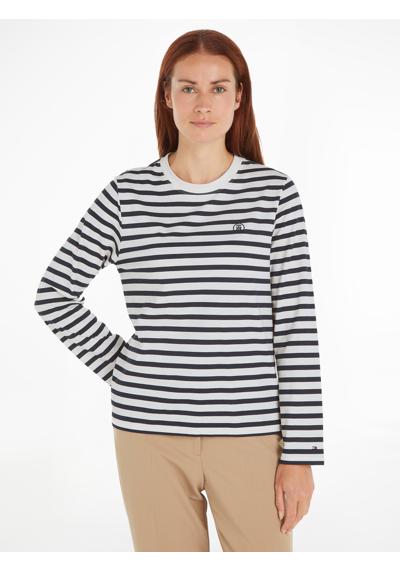 Рубашка с длинными рукавами в полоску с логотипом Tommy Hilfiger... MODERN REG STRIPE C-NK LS