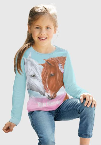 Рубашка с длинным рукавом для любителей лошадей.