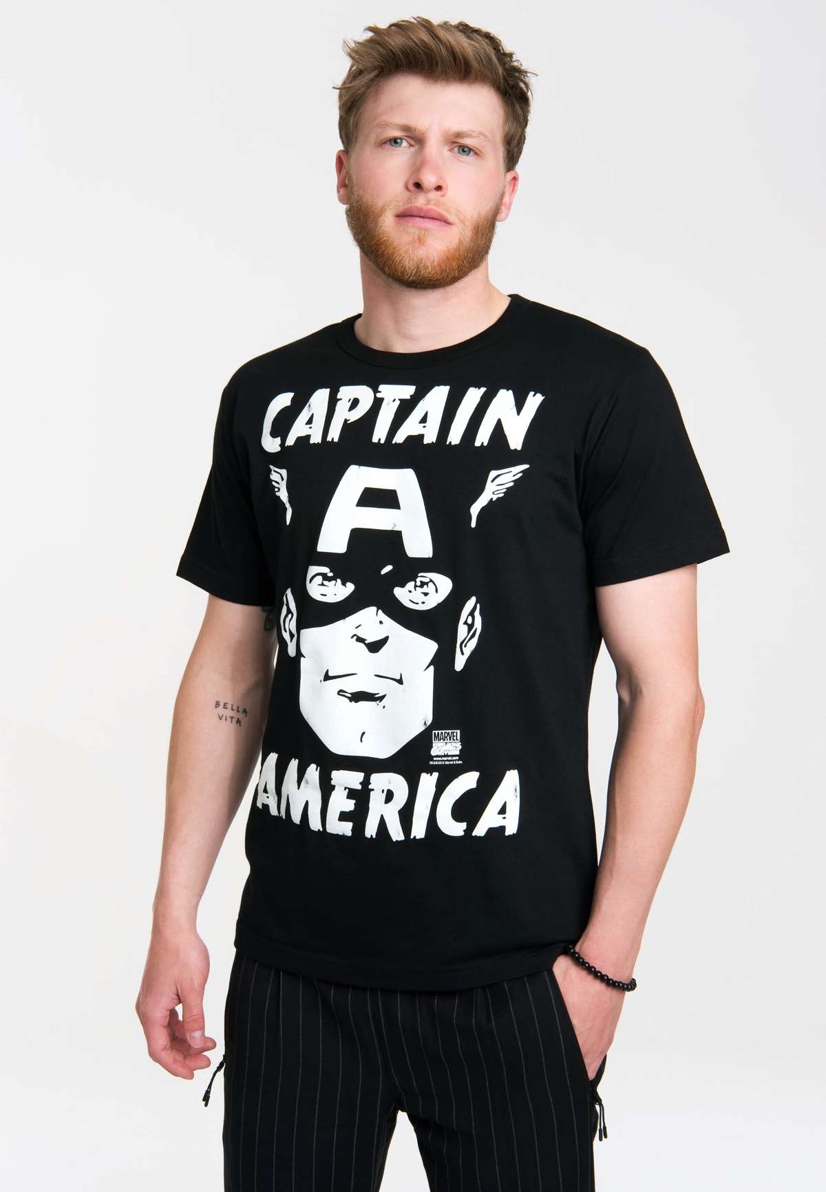 Футболка с крутым принтом спереди Captain America - Marvel