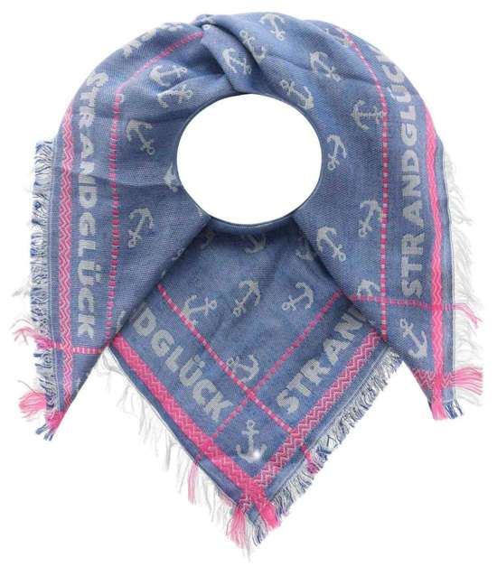Модный шарф с бахромой по краю "Strandglück Anker VE"